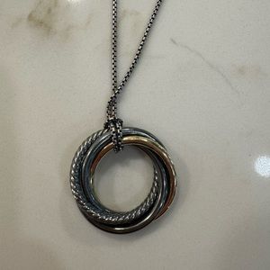 COPY - David yurman crossover pendant necklace 19inch adjustable chain